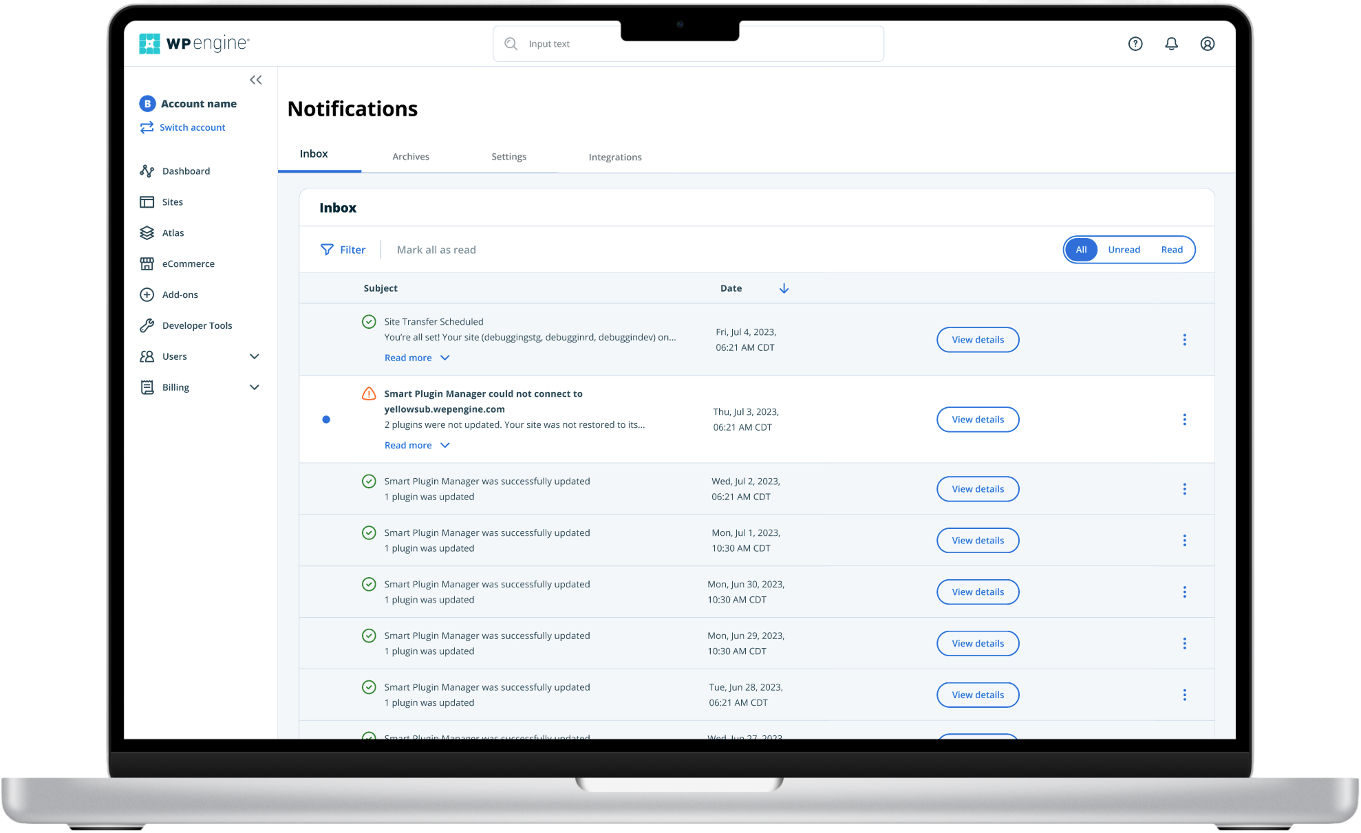 Screenshot of Inbox Redesign — Restoring Trust project